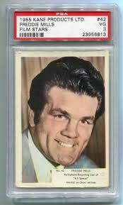 1955 Kane Products Film Stars 42 Freddie Mills PSA 3 graded Boxing Boxer  Card