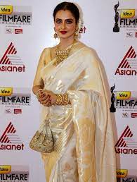 Rekha At Film Fare Awards 2014 South Veethi Rekha Saree Stylish Sarees Saree