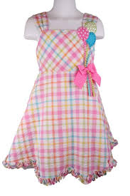 Bonnie Jean Pink Gingham Balloon Birthday Dress Treasure Box Kids