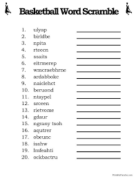 And, best of all, students practice important spelling skills … check your answers on the attached answer key. Printable Basketball Word Scramble Game Scramble Game Word Scramble Printable Sports