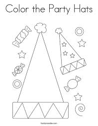 Related posts to party hat coloring page. Color The Party Hats Coloring Page Twisty Noodle