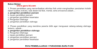 Dan itu sudah termasuk kunci jawaban per butir soal. Soal Pra Try Out Pjok Pppk Kunci Jawaban Pembelajaran 1 Info Pendidikan Terbaru