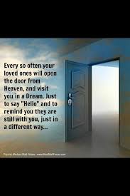 Every So Often Your Loved Ones Will Open The Door From Heaven And Visit You In A Dream Just To Say Hello And To Remind You They Ar Miss You Mom
