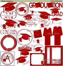 Red Silver Graduation Clipart More Colors Cap Tassel Clip Etsy Graduation Cap And Gown Red White Cap Blue Graduation
