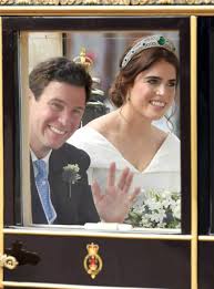 In reality, after princess anne and mark phillips ' wedding 45 years earlier, eugenie had been the british princess of the royal blood to marry in the church of england. Newlyweds Princess Eugenie Of York And Mr Jack Brooksbank Wave To Princess Eugenie Royal Weddings Eugenie Wedding