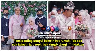 Simbol rumah pengantin peta kad kahwin free vector download 11 free vector for commercial use format ai eps cdr svg vector illustration graphic art design. Artis Paling Semp0i Kahwin Kat Rumah Tak Ada Nak Kahwin Kat Hotel Netizen Berita Kopak Media