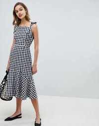 Asos Black And White Gingham Dress Latest Fashion Trends For Women What To Wear Gingham Dress Chic Summer Dress For Women Trendy Dress For Summ Gingham Dress Fashion Trend Black Gingham Trend