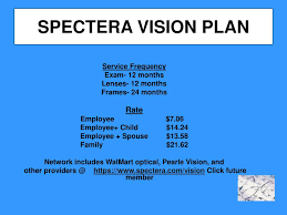Spectera vision was created to establish a clear division between medical emergency eye doctors and routine eye care. Ppt Spectera Vision Plan Powerpoint Presentation Free Download Id 6602763