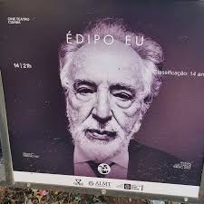 Cartaz de ""ÉDIPO eu " em Cuiabá. Daqui a pouco, 21h, abrindo o Festival