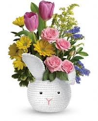 Check spelling or type a new query. Teleflora S Cuddle Bunny Keepsake Bunny Arrangements Available From Your Local Peoples Flower S Easter Flower Arrangements Easter Flowers Flower Arrangements