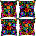 Amazon.com: FARMNALL Mexican Fiesta Throw Pillow Covers 18x18 Set ...