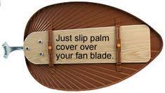 Brilliant I Love A Palm Ceiling Fan Blade What An Easy Way To Upgrade From Http Www Old F Ceiling Fan Blade Covers Decorative Ceiling Fans Ceiling Fan Diy