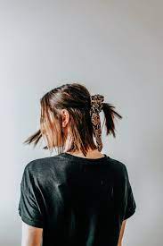 Easy Hairstyles For Short Hair Hair Scrunchie Oh Darling Blog In 2021 Short Hair Styles Easy Hair Styles Easy Hairstyles