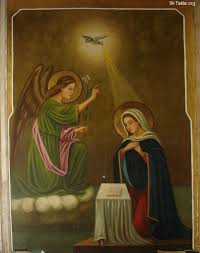 Image The Annunciation Of Angel Gabriel To Virgin Mary صورة بشارة الملاك جبرائيل للسيدة مريم العذراء Catholic Wall Art Annunciation St George