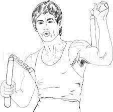 Color online with this game to color cultures coloring pages and you will be able to share and to create your own gallery online. How To Draw Bruce Lee Coloring Page Trace Drawing