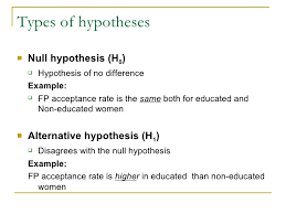 The alternative hypothesis (h1 or ha) states the opposite, that you will observe an effect as a result of the or it can be a statement as to the expected result, for example: Null Hypothesis Example Alisen Berde Cute766
