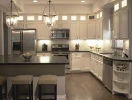 kitchen cabinetry illuminated from the