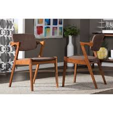 Roundhill furniture biony fabric dining bench with nailhead trim, tan. Baxton Studio Elegant Mid Century Modern Scandinavian Style Dark Walnut Wood Brown Fabric Upholstered Dining Armchair Rt355 Chr Set Of 2