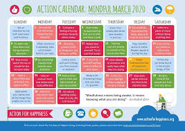 Action For Happiness In 2020 Action For Happiness Learn German New Year Calendar