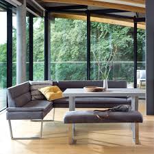 Since corner benches may come upholstered, you have the chance to select from various types of upholstery materials to ensure you get the seating that's right for you. Casa Priya Corner Dining Set