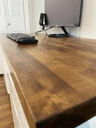 Learn to make this diy butcher block countertop for less than $30 using pine lumber. Diy Butcher Block Desk Album On Imgur