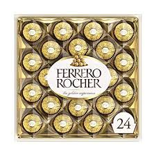 Ferrero Rocher Fine Hazelnut Milk Chocolate 24 Count Chocolate Christmas Candy Gift Box 10 5 Oz Christmas Candy Gifts Christmas Chocolate Chocolate Hazelnut