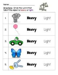 Heavy Or Light Assessment Measurement Activities Heavy And Light Assessment