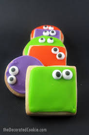 This listing is for an assortment of 12 hand decorated monster truck themed sugar cookies. Googly Eyed Monster Halloween Cookies Fun Halloween Party Food