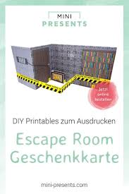 Mini Presents Do It Yourself Escape Room Geschenkkarte Als Gutschein Ausdrucken Basteln Geschenkideen Party In 2020 Diy Gift Card Gift Card Printing Diy Gifts