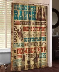 Welcome To The Ranch Shower Curtain Western Bathroom Decor Western Bathrooms Cowboy Bathroom