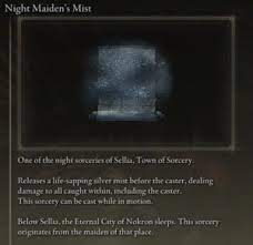 Is it just me or is Night Maidens Mist really good? : r/Eldenring