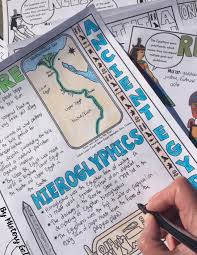 Students Will Color Doodle As They Learn About Ancient Egypt These Graphic Doodle Notes Cover High School World History World History Classroom Doodle Notes