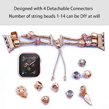 Diy beaded apple watch band. Koudhug Compatible For Apple Watch Bands And Case 38mm 40mm 42mm 44mm For Se Series 6