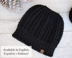 Messy Bun Pattern Messy Bun Touque Crochet Hat Pattern Etsy Crochet Hat Pattern Ponytail Hat Pattern Beanie Pattern