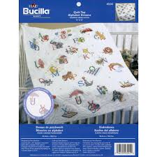 Alphabet Baby Quilt Kit Bucilla Stamped Cross Stitch Kits At Weekend Kits