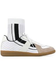 Maison Margiela Replica Hi Top Sneakers White Margiela Replica Sneakers Top Sneakers
