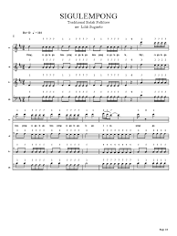 Not Lagu Sigulempong Belajar