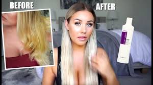 Use 20 vol, 1 part toner to 2 parts developer for all our toners, and don't forget to really saturate the hair fully. Get Rid Of Yellow Hair In 5 Minutes Youtube