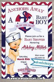 Custom Little Sailor Baby Shower Invitation Nautical Baby Shower It S A Boy Baby Shower Invite Nautical Baby Shower Boy Baby Shower Invitations For Boys Sailor Baby Showers