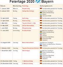 ***in bayern nur in den derzeit ca. Gesetzliche Feiertage Bayern 2020 Druckbarer 2021 Kalender