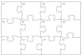It is basically an image broken down into tiles or puzzle pieces which are cut into odd shapes and which would have to be assembled correctly to be able to complete the image. Adventure Game Studio Forums Suggestions For Competitions And Activities Puzzle Piece Template Puzzle Template Puzzle Pieces