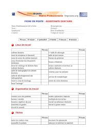 Maybe you would like to learn more about one of these? Fiche De Poste Assistante Dentaire