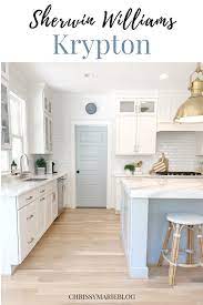 Sherwin Williams Krypton In My Kitchen White Kitchen Paint Sherwin Williams Krypton Grey Blue Kitchen