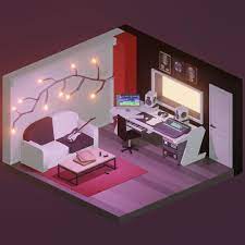 Aymerick On Instagram Here S A Scene I Made In Blender 2 8 Eevee Game Room Design Futuristic Rooms Video Game Rooms