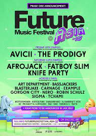 Through a series of tests were you will be able to showcase your musical abilities and techniques, you can become part of.elrow talent roster! Future Music Festival Asia 2015 Concertkaki Com