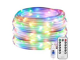 Le Led Rope Lights Outdoor Multi Colored Indoor String Lights With Remote 8 Modes Waterproof 33ft 100 Led Usb Powered Fairy Lights For Bedroom Garden Patio Kids Room Deck Christmas Newegg Com