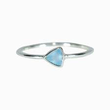 Pura Vida Bracelets Triangle Chalcedony Ring