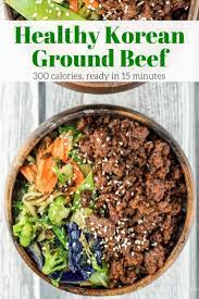 Healthy Korean Ground Beef With Vegetables Slender Kitchen Recipe Ground Beef Recipes Healthy Korean Ground Beef Beef Recipes
