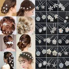 Pearl Flower Crystal Hair Pins Clips Bridesmaid Side Comb Wedding Bridal Jewelry Ebay In 2021 Crystal Hair Pins Hair Pins Bridesmaid Hair