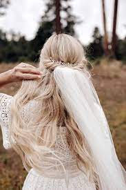 45 Perfect Half Up Half Down Wedding Hairstyles Wedding Hair Half Bride Hairstyles With Veil Bridal Hair Half Up